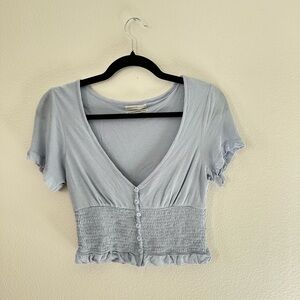 Blue Button-Up Urban Outfitters Top